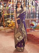 Silk Purple Festival Wear Weaving Saree